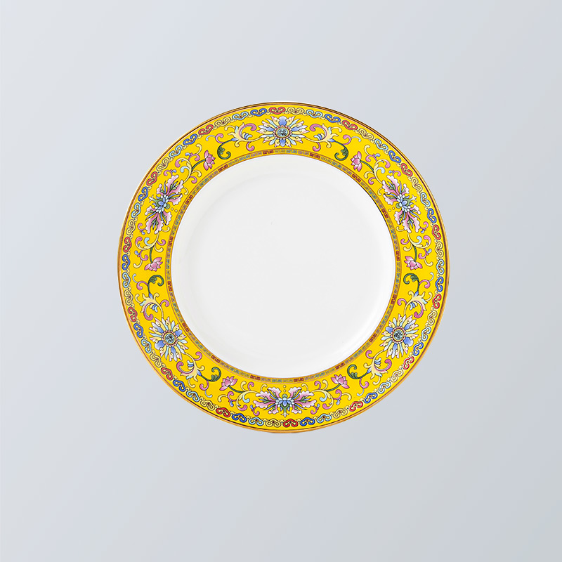 盛世如意國(guó)韻黃8寸平盤